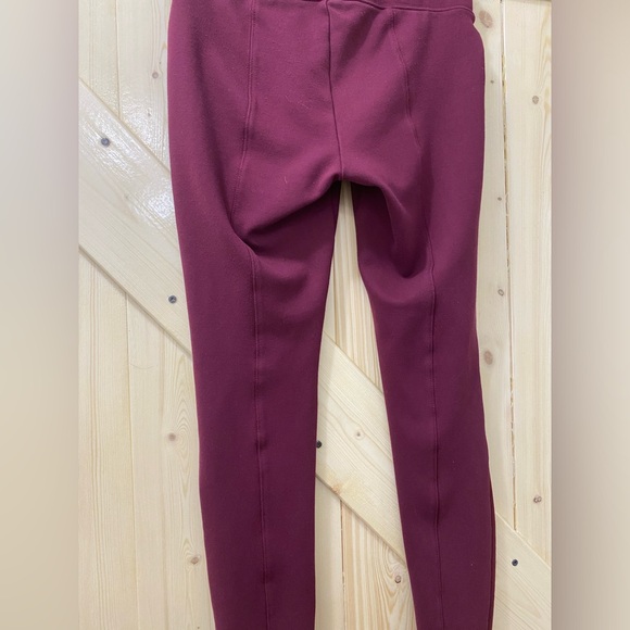 ❤️❤️Burgundy Velvet Patch Work Old Navy Stevie Dress Pants W accent Gold Zippers - Picture 4 of 10